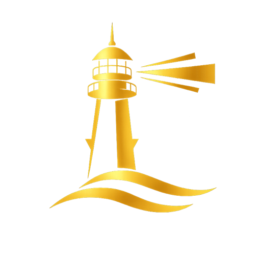 Golden Beacon Consulting lighthouse logo